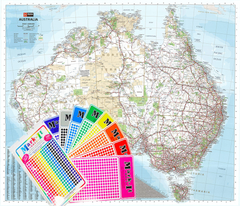 Australia Hema 1220 X 1067mm Supermap Laminated Wall Map