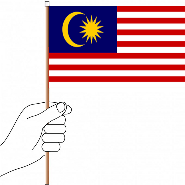 Malaysia Flag Handwaver - Knitted Polyester
