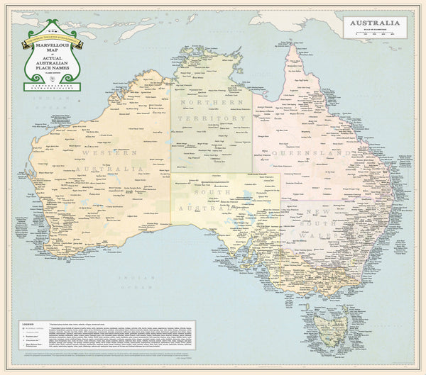 Marvellous Map of Actual Australian Place Names