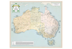 Marvellous Map of Actual Australian Place Names 660 x 660mm Laminated