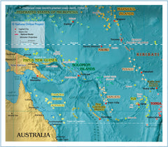 Melanesia Wall Map
