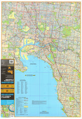 Melbourne UBD 362 Map 690 x 1000mm Laminated Wall Map with Hang Rails