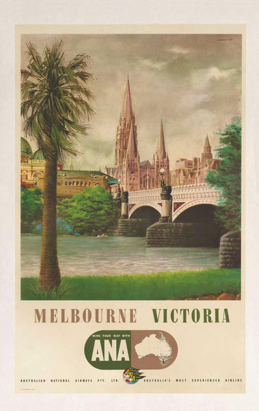TRAVEL POSTER - Melbourne Vintage Poster