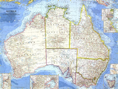 Australia 1963 Map by National Geographic