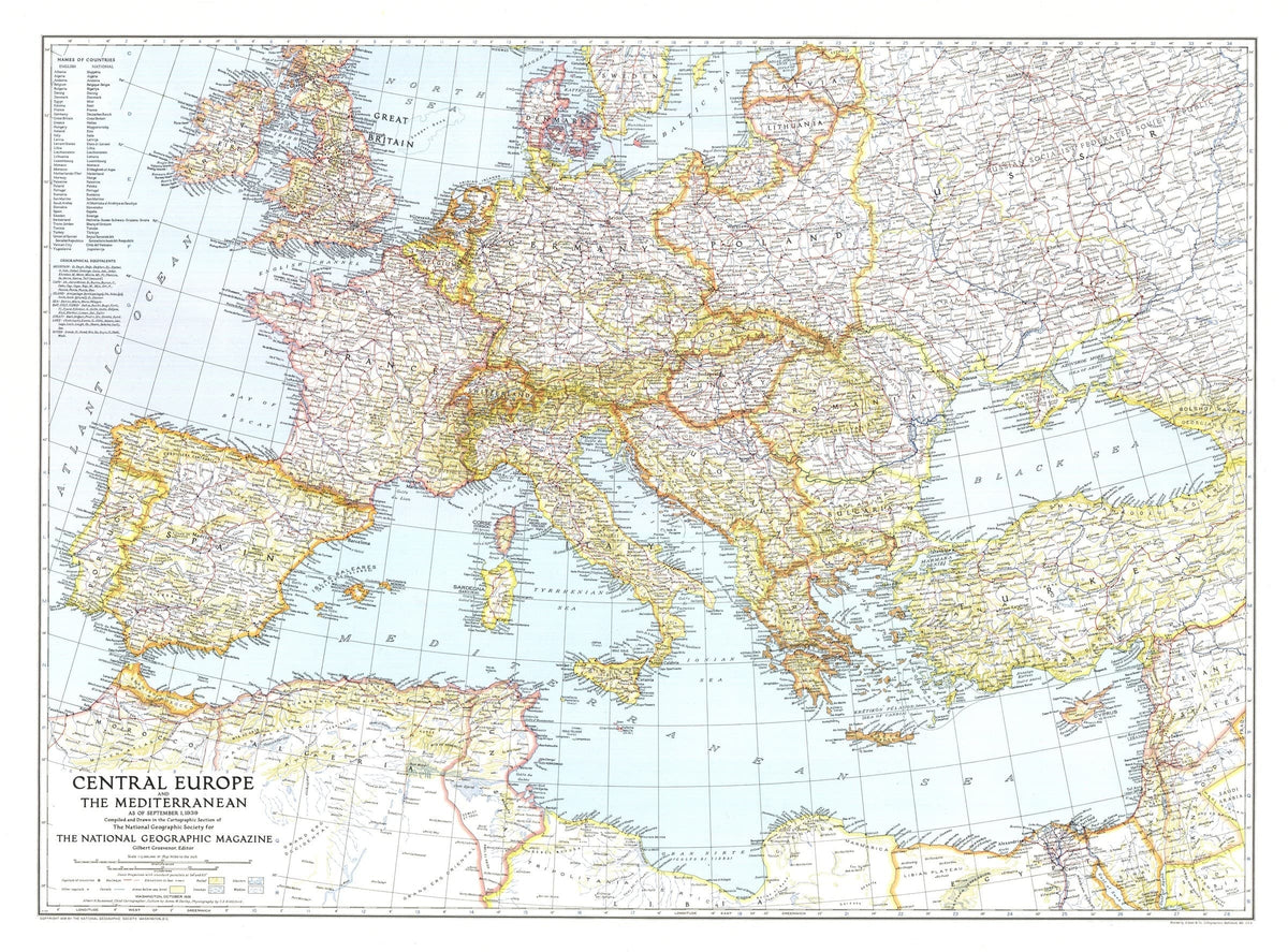 Central Europe and the – National Geographic | Mapworld