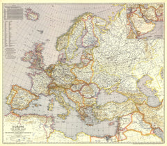 Europe and the Near East - Published 1943 by National Geographic