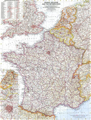 France, Belgium and the Netherlands - Published 1960 by National Geographic
