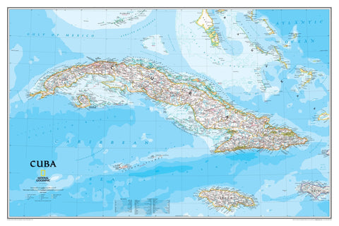 Cuba Classic NGS 914 x 610mm Wall Map