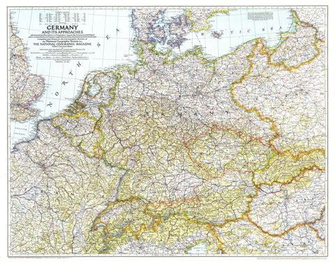 Germany and Its Approaches 1938-1939 - Published 1944 by National Geographic