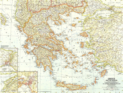Greece and the Aegean - Published 1958 by National Geographic