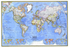 World Political Map 1975 by National Geographic
