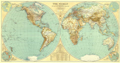 World Map 1935 by National Geographic