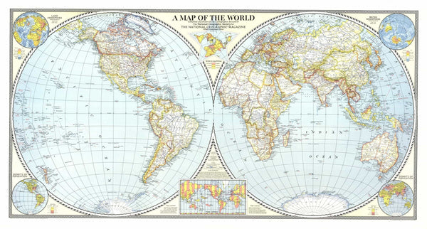 World Map 1941 by National Geographic