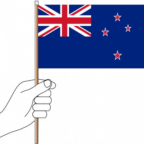 New Zealand Flag Handwaver - Knitted Polyester