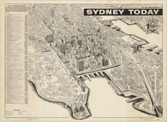 Sydney Today Historic Map by the Sydney Morning Herald 1962