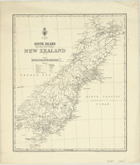 South Island Historic Wall Map  1926