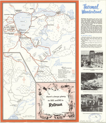Rotorua Historic Wall Map 1966