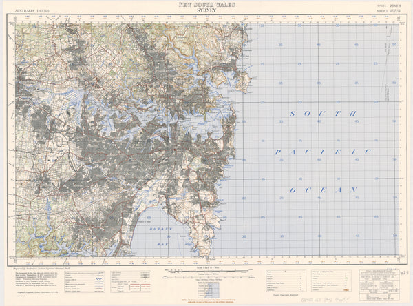 Sydney Historic  Map Laminated 1936