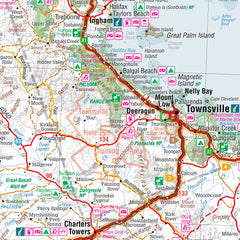 North Queensland Hema 700 x 1000mm Laminated Wall Map
