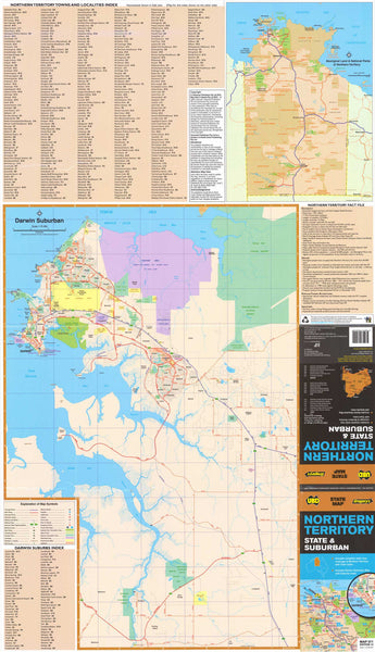 Northern Territory UBD 571 Map 575 x 1000mm Laminated Wall Map with Ha