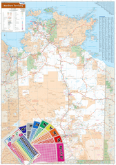 Northern Territory Hema 1000 x 1430mm Supermap Laminated Wall Map with Free Map Dots