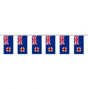 New South Wales Flag Bunting 10 meter - Knitted Polyester