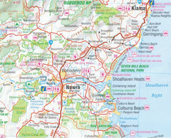 New South Wales Hema 1000 x 700mm Laminated Wall Map with Hang Rails