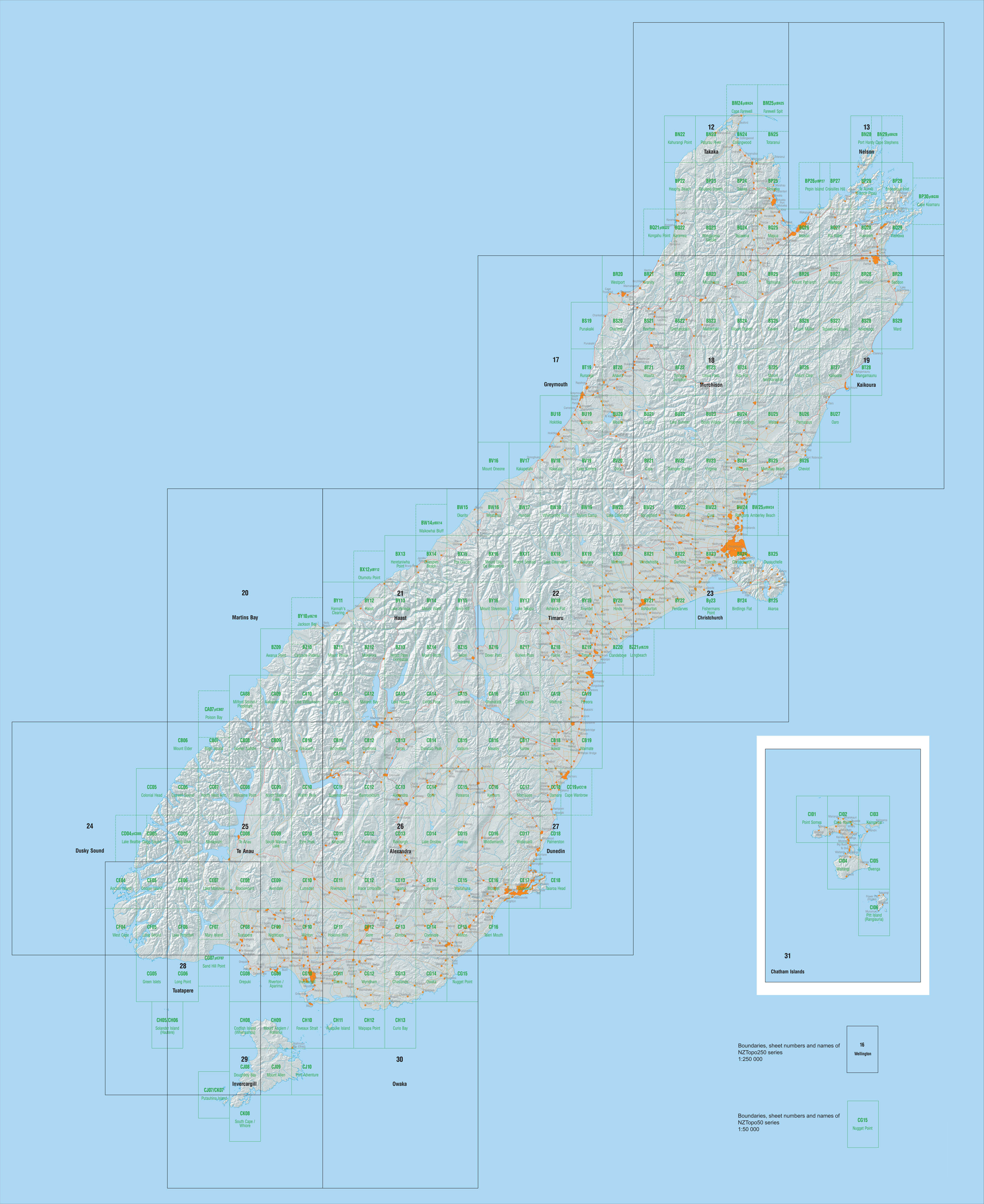 Timaru Map Library 22 - Timaru Topo250 map | Mapworld