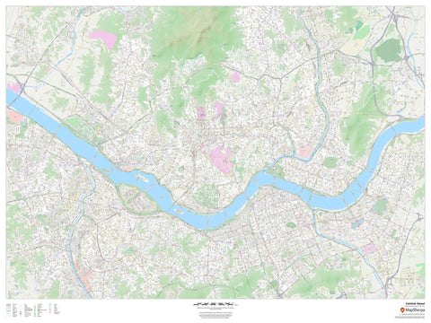 Seoul- South Korea City Wall Map 1219 x 914mm