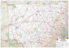 Outback New South Wales Hema Map 700 x 1000mm Laminated Wall Map