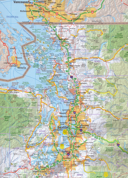 Pacific Northwest USA Map – Hallwag | Mapworld