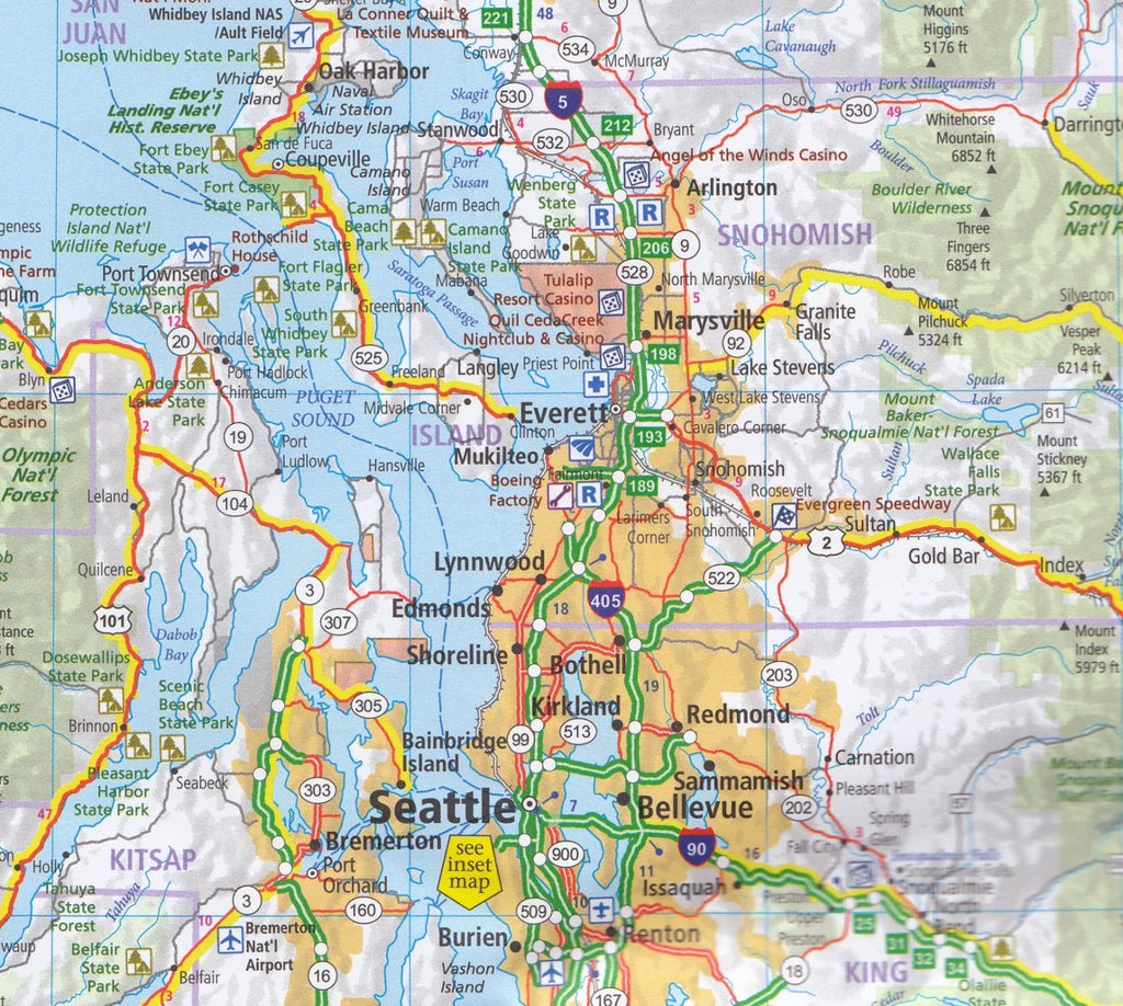 Pacific North West Hallwag, Buy USA Map - Mapworld