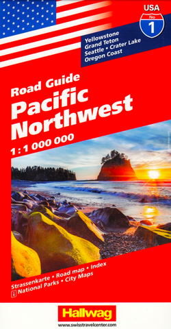 Pacific Northwest USA Hallwag Map