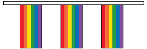 Rainbow Flag Bunting 10 meter - Paper