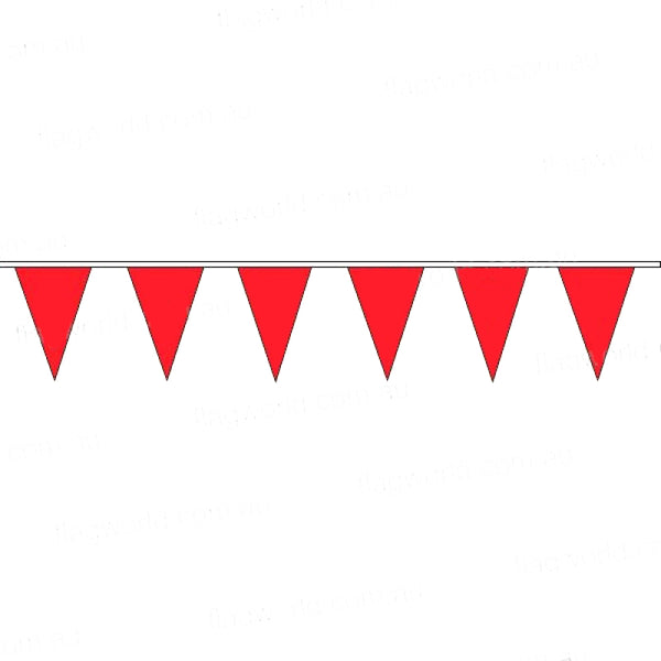 Pennant Bunting Fluoro Red No 9 - Vinyl - 25m