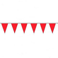 Pennant Bunting Fluoro Red No 9 - Vinyl - 100m