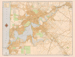 Perth Historic Wall Map published 1952