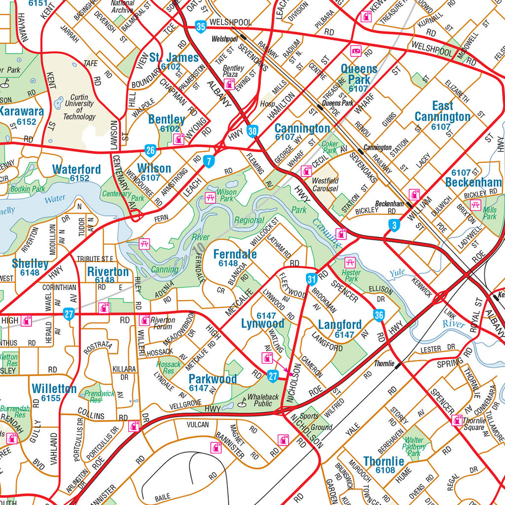 Perth & Region Map – Hema | Mapworld