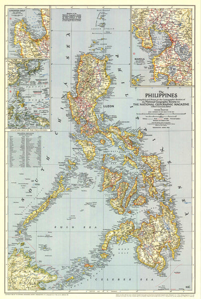 Philippines - Published 1945 by National Geographic | Shop Mapworld