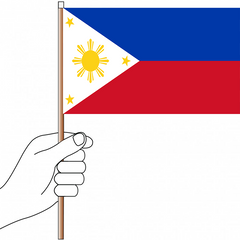 Philippines Flag Handwaver - Knitted Polyester