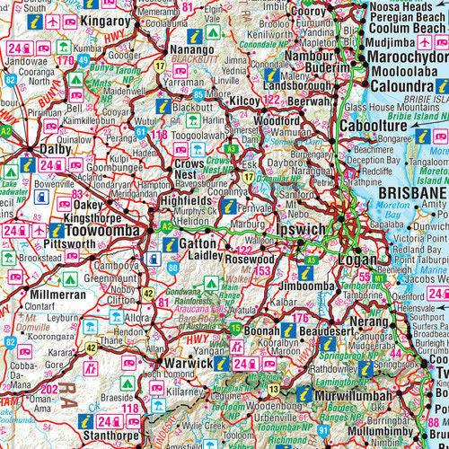 Queensland State Laminated Wall Map – Hema | Mapworld