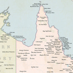 Marvellous Map of Actual Australian Place Names 660 x 660mm Laminated