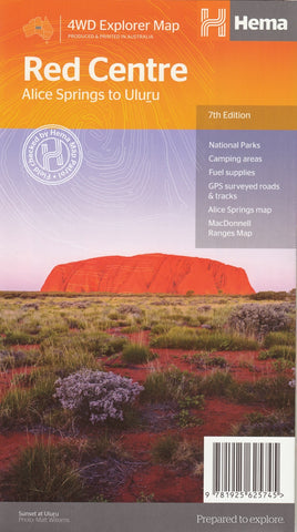 Red Centre Map – Hema Maps (7th Edition)