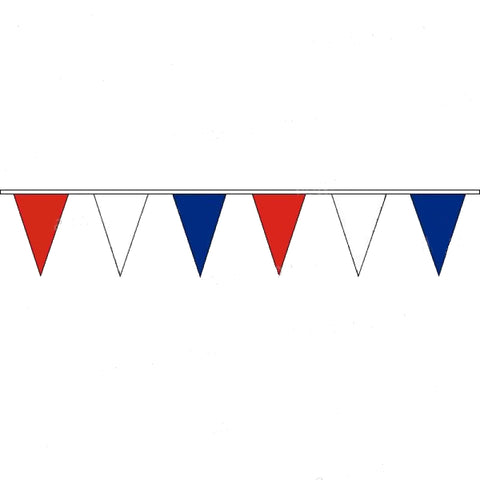 Pennant Bunting Red, White & Blue - Vinyl - 25m