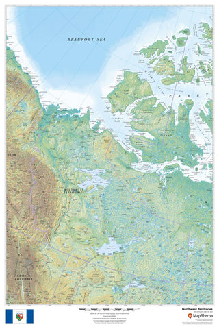 Northwest Territories Wall Map 610 x 914mm
