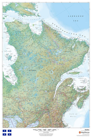 Quebec Wall Map 610 x 914mm