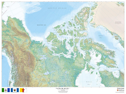 Northern Canada Wall Map 1219 x 914mm