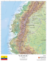 Ecuador Wall Map 432 x 559mm