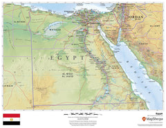 Egypt Wall Map 559 x 432mm
