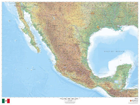 Mexico Wall Map 1219 x 914mm